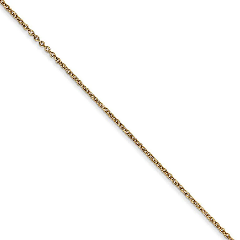 14k Yellow Gold April CZ Birthstone Flip Flop Necklace