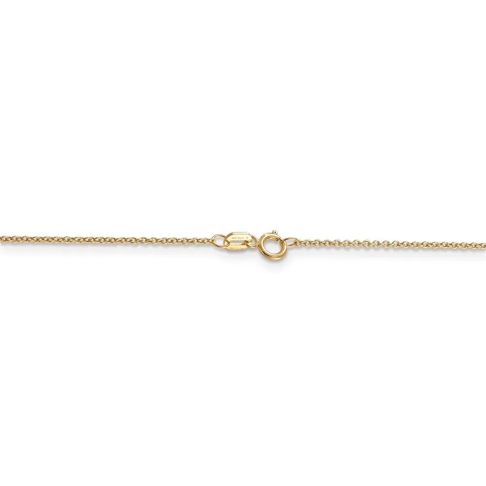 14k Yellow Gold April CZ Birthstone Flip Flop Necklace