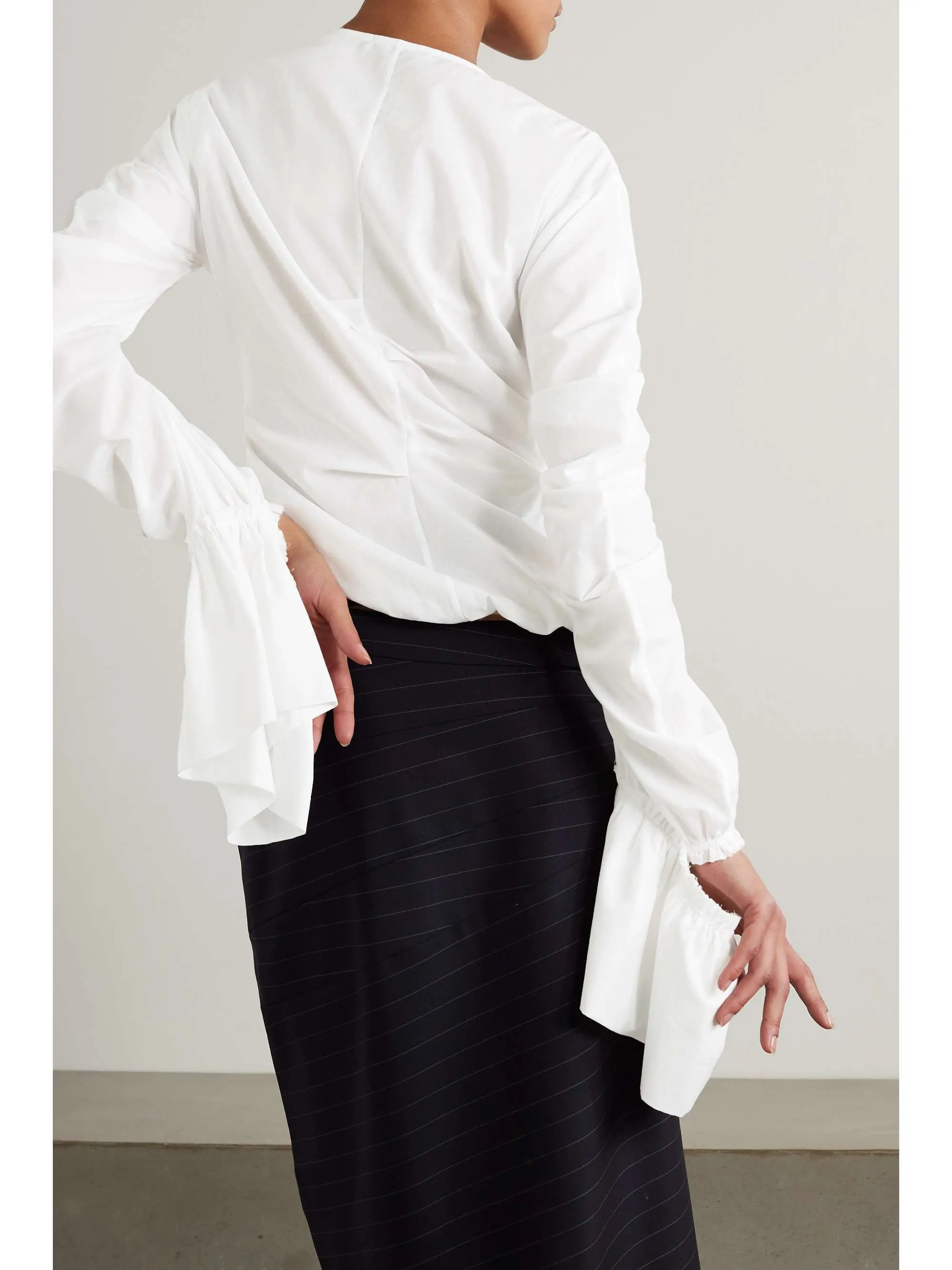 Acne Studios  |Long Sleeves Plain Cotton Party Style Office Style