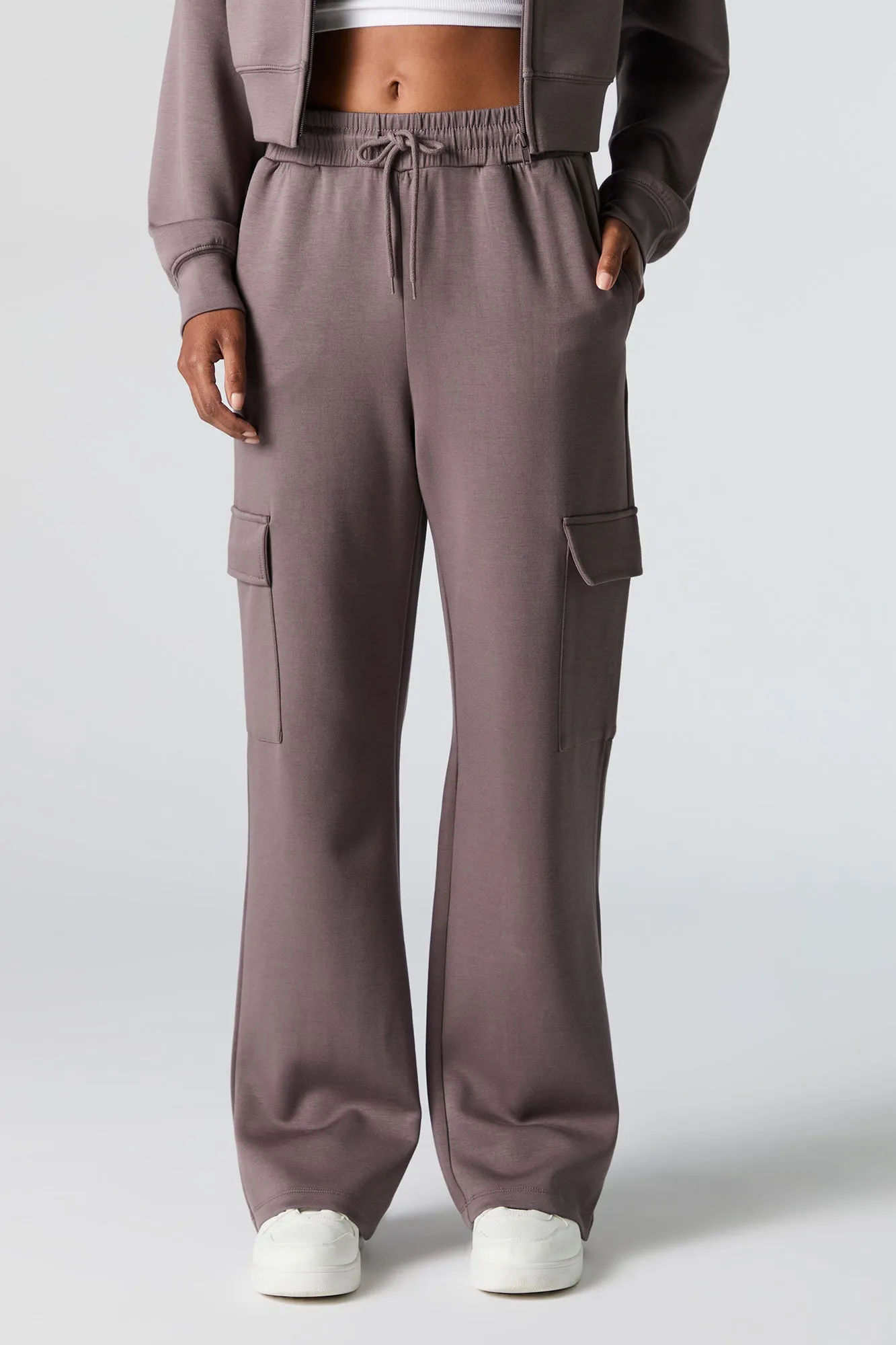 Active Fleece Wide Leg Cargo Pant