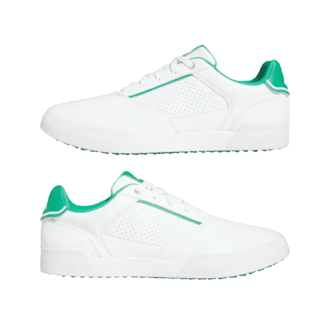 Adidas Retrocross Spikeless Golf Shoes - White/Green