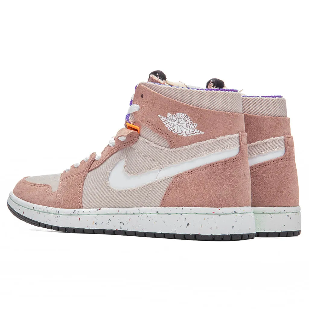 Air Jordan 1 Zoom Cmft - Fossil Stone/White/Fossil Rose