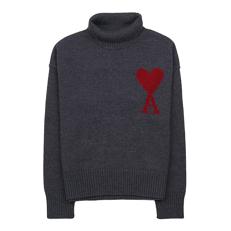 AMI PARIS  |Pullovers Heart Unisex Wool Street Style Long Sleeves Plain