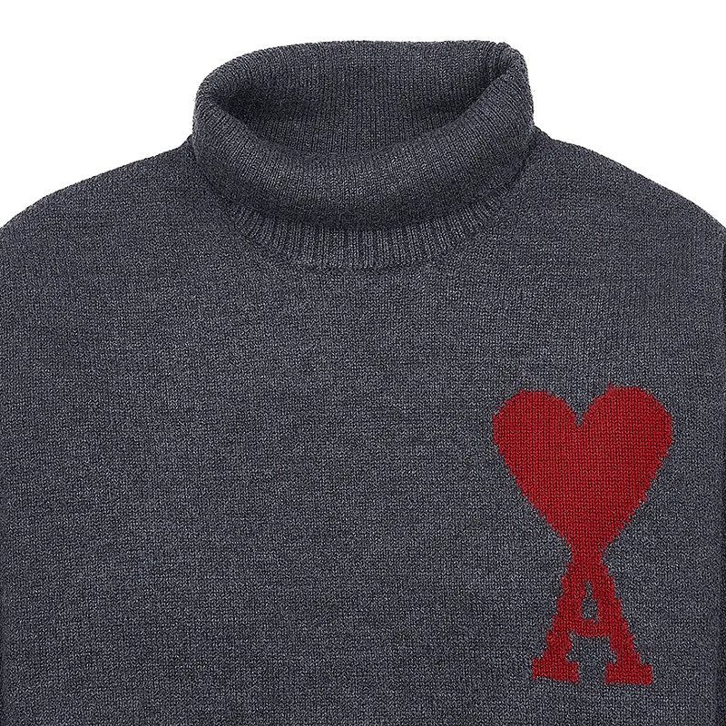 AMI PARIS  |Pullovers Heart Unisex Wool Street Style Long Sleeves Plain