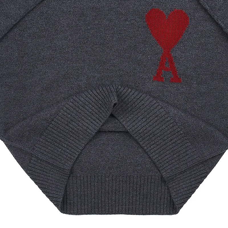 AMI PARIS  |Pullovers Heart Unisex Wool Street Style Long Sleeves Plain