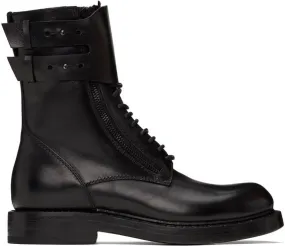 Ann Demeulemeester Black Jeroom Combat Boots