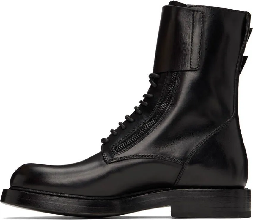 Ann Demeulemeester Black Jeroom Combat Boots