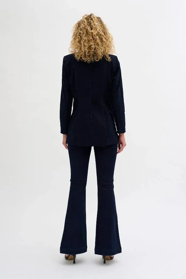 AyoMW Shaped Blazer Dark Blue