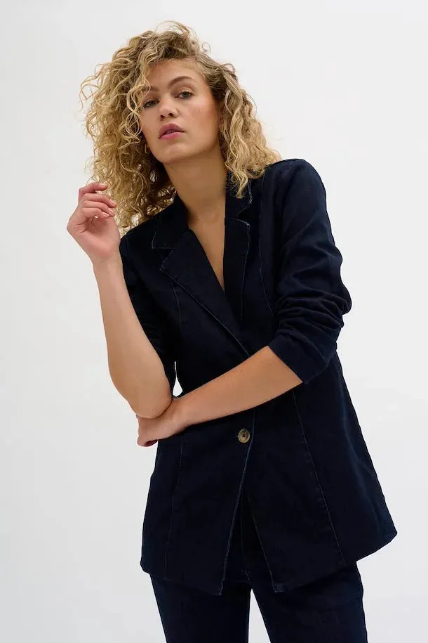 AyoMW Shaped Blazer Dark Blue