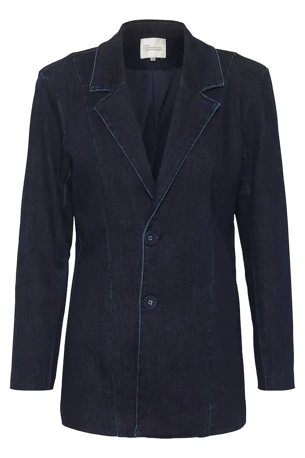 AyoMW Shaped Blazer Dark Blue