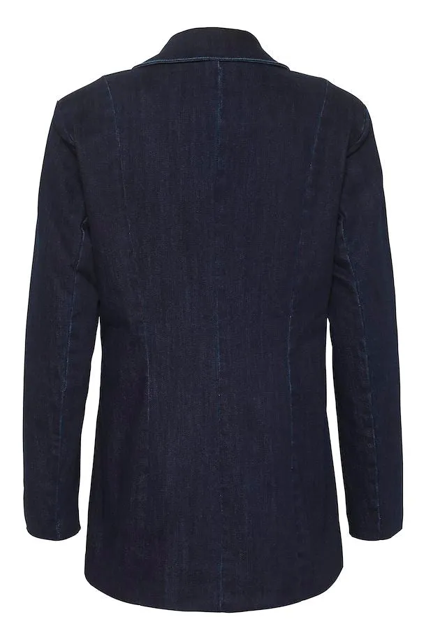 AyoMW Shaped Blazer Dark Blue