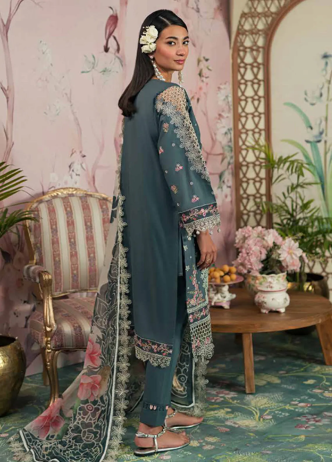 Ayra By Emaan Adeel Embroidered Lawn Unstitched 3 Piece Suit - EA24AL AR-09