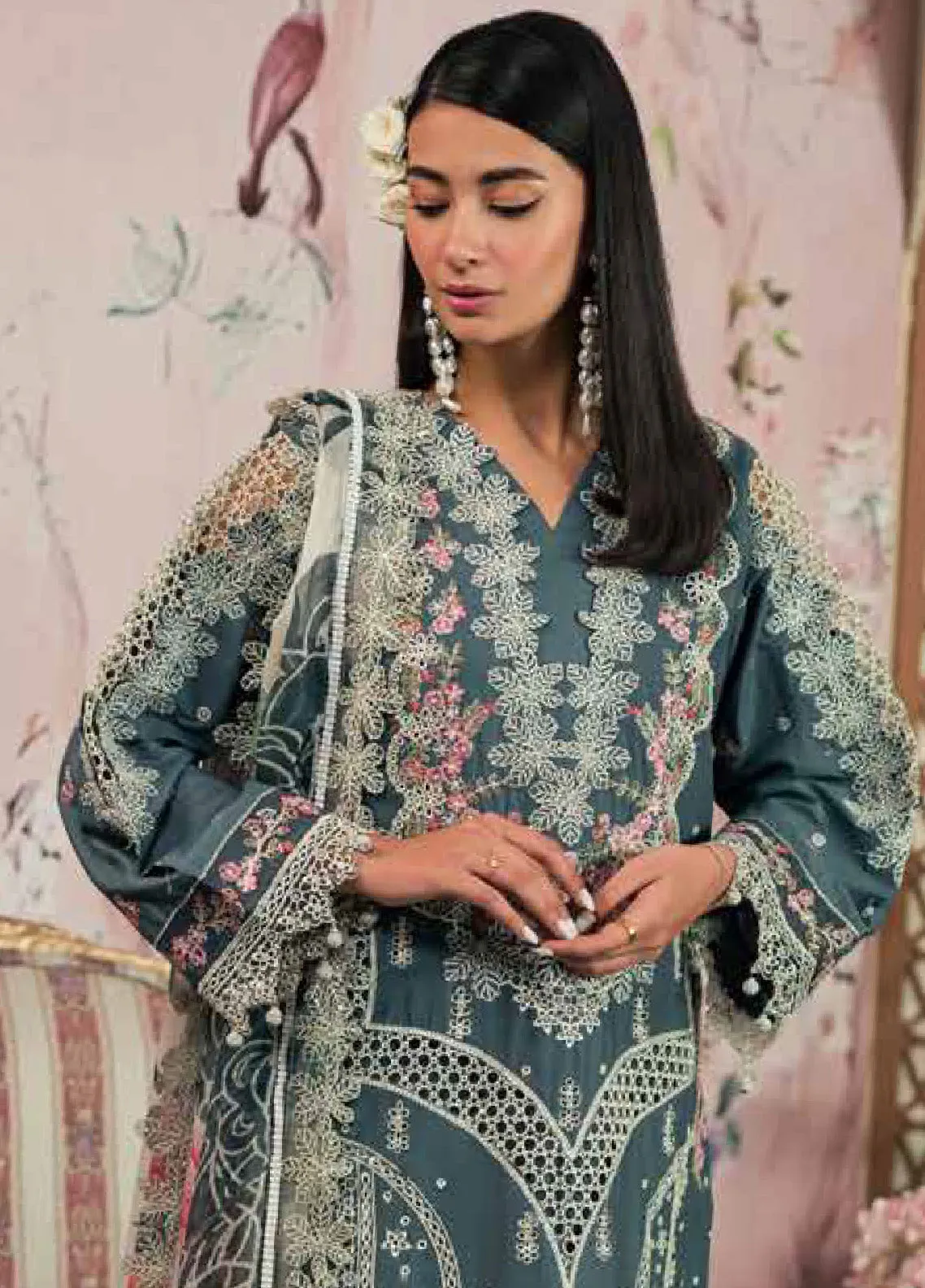 Ayra By Emaan Adeel Embroidered Lawn Unstitched 3 Piece Suit - EA24AL AR-09