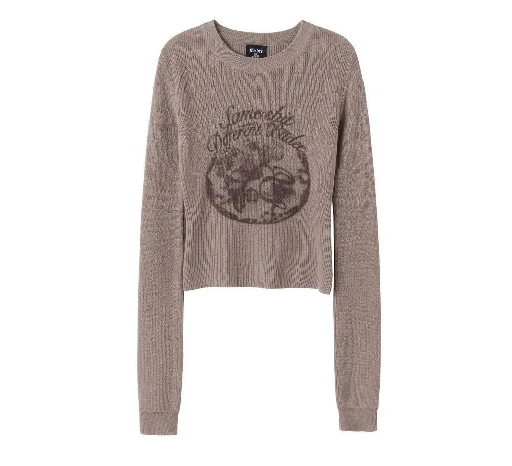 BADEE  |Street Style Long Sleeves Long Sleeve T-shirt Logo