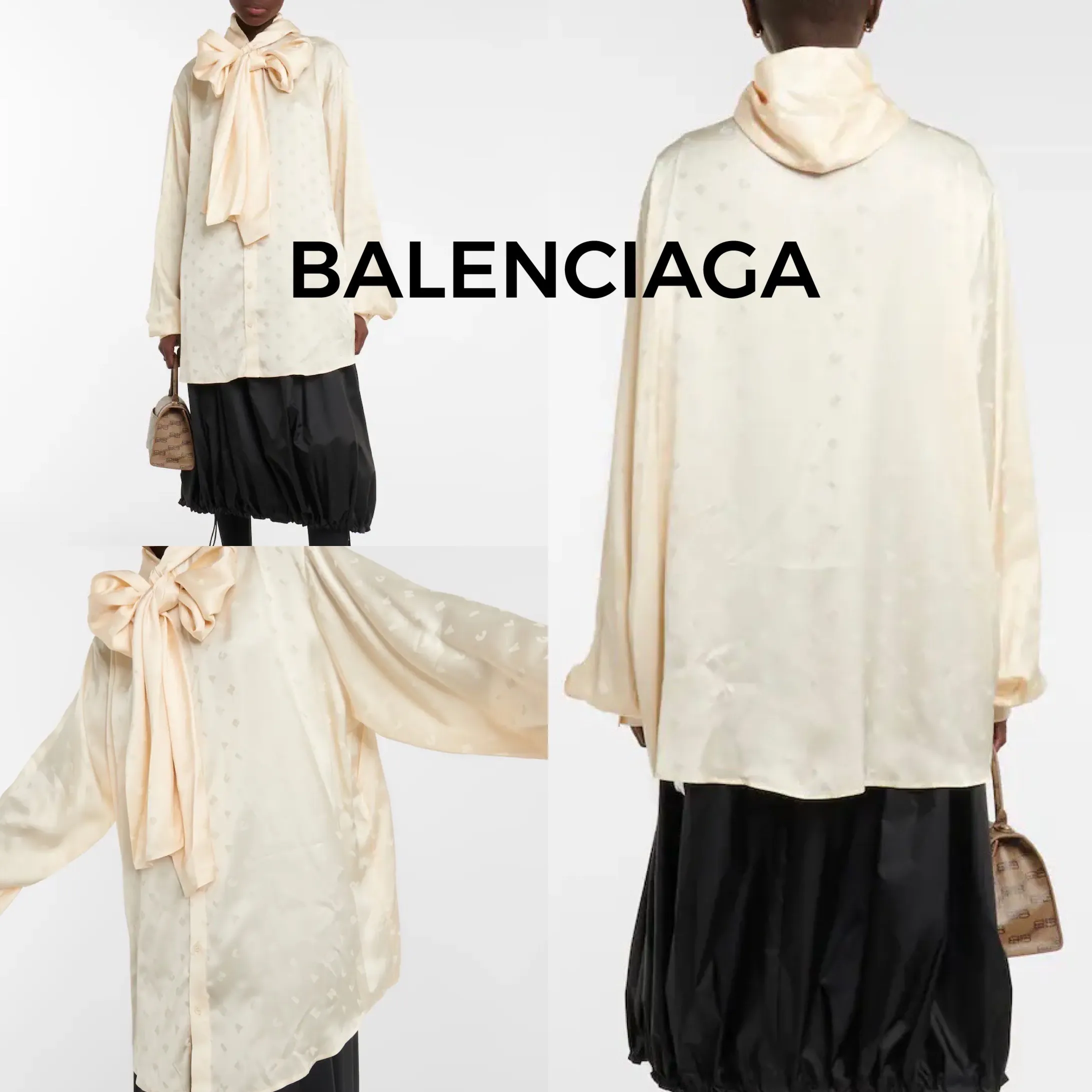 BALENCIAGA  |Casual Style Street Style Long Sleeves Long Office Style