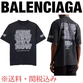 BALENCIAGA  |Pullovers Unisex Street Style Cotton Short Sleeves Oversized