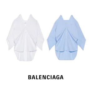 BALENCIAGA  |Women's swing twisted shirt in blue