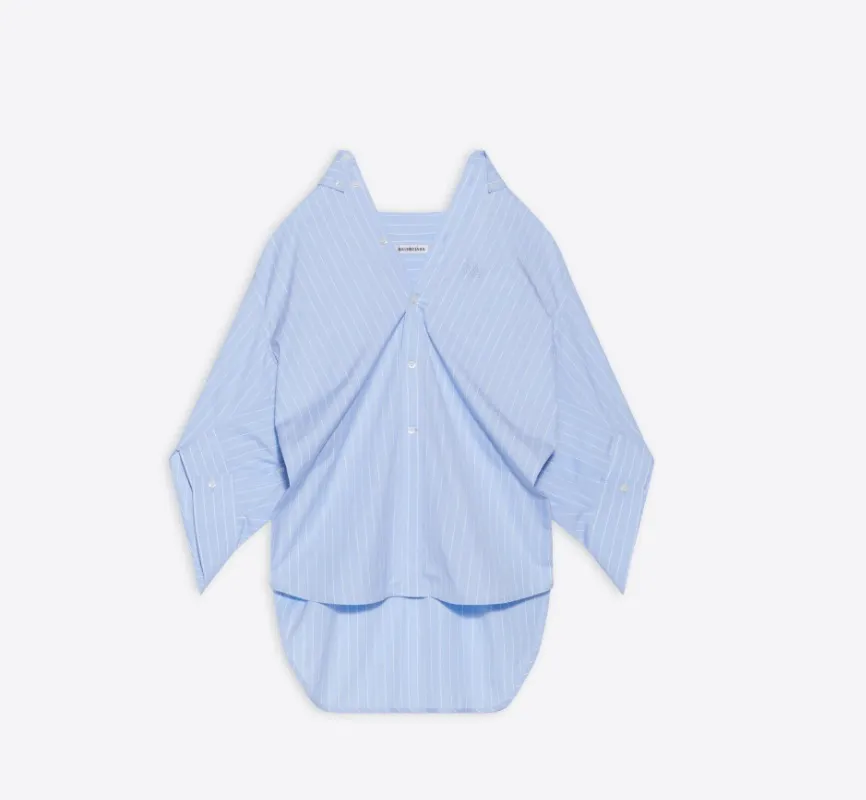 BALENCIAGA  |Women's swing twisted shirt in blue