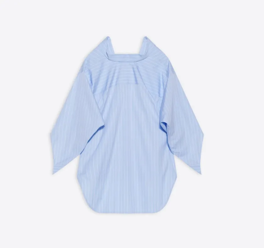 BALENCIAGA  |Women's swing twisted shirt in blue