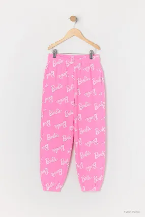 Barbie™ Girls Printed Fleece Jogger