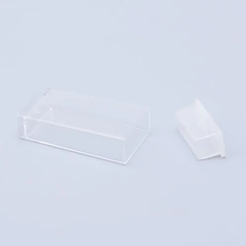 Bead Storage Containers, Storage Box, With Plastic Flip Top, Rectangle, Clear, 5x2.7x1.2cm