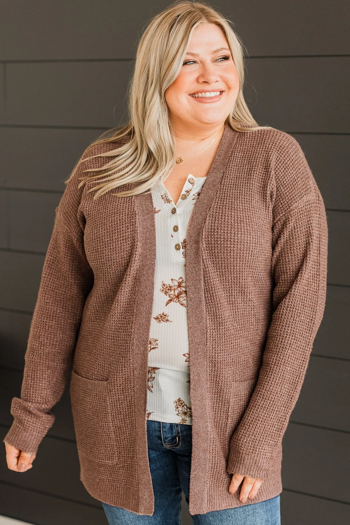 Believe In Dreams Knit Cardigan- Mocha