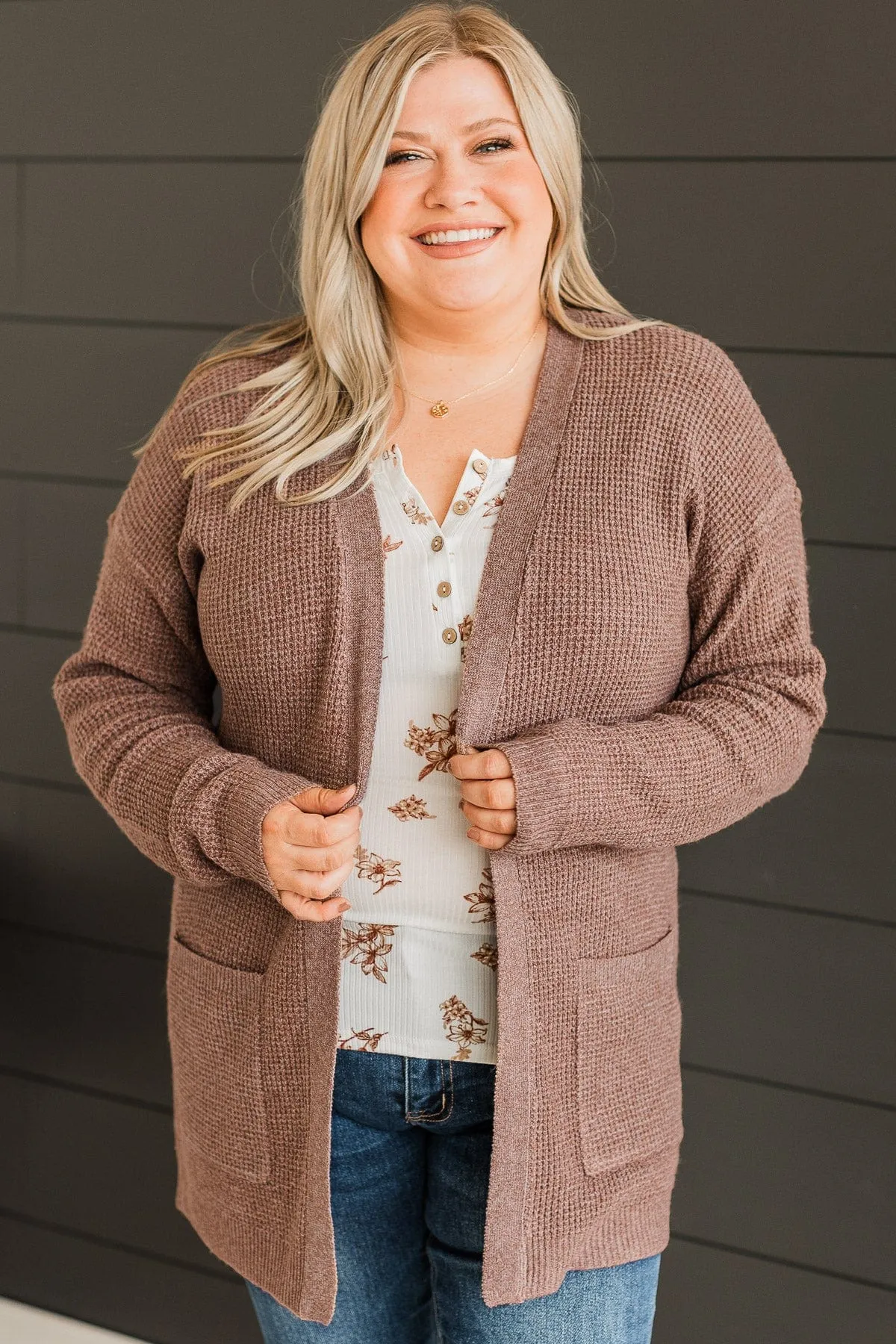 Believe In Dreams Knit Cardigan- Mocha