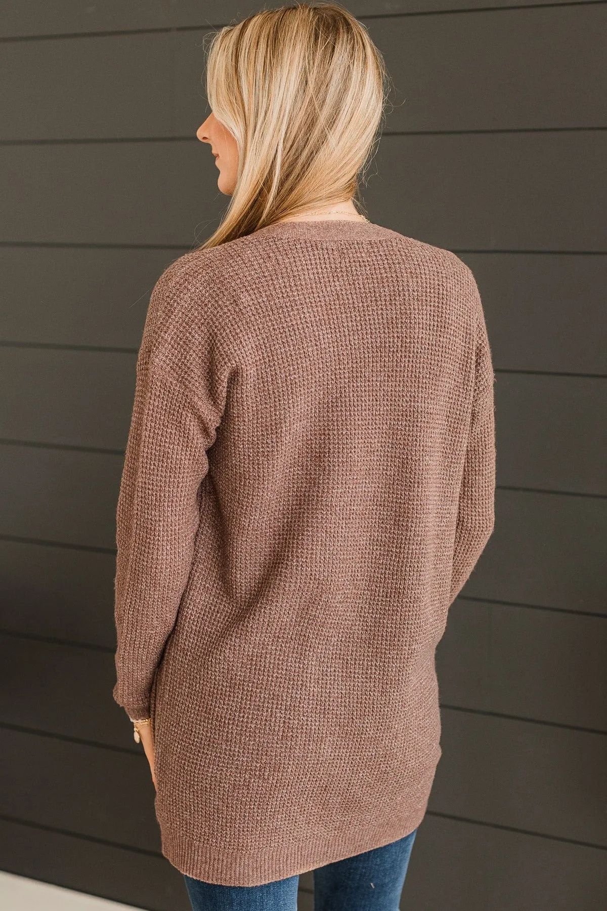 Believe In Dreams Knit Cardigan- Mocha