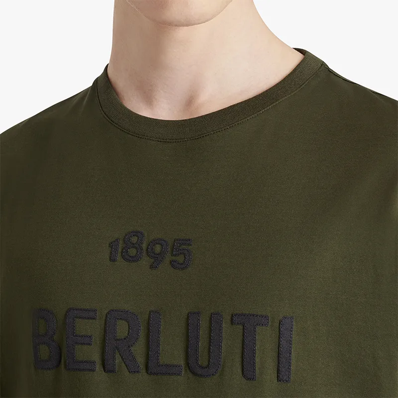 Berluti  |Crew Neck Pullovers Street Style Cotton Short Sleeves Logo