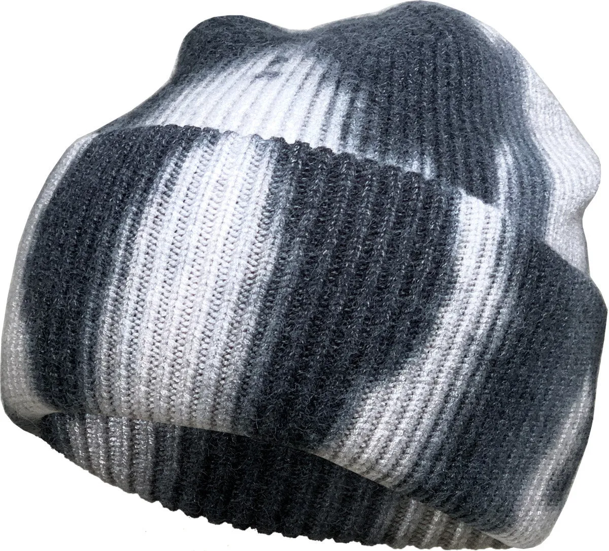 Black/White Tie Dye Beanie