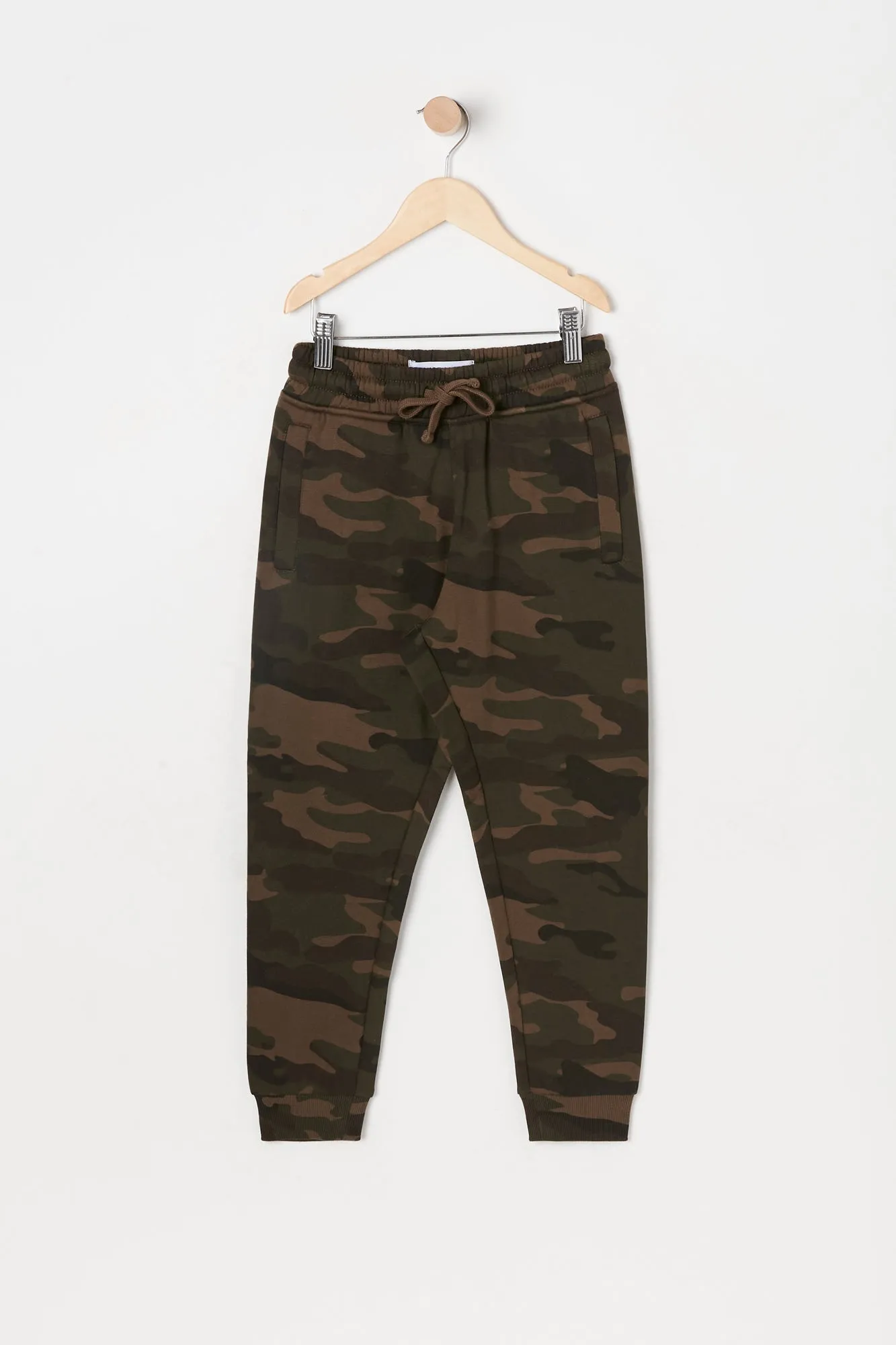 Boys Camo Print Fleece Jogger