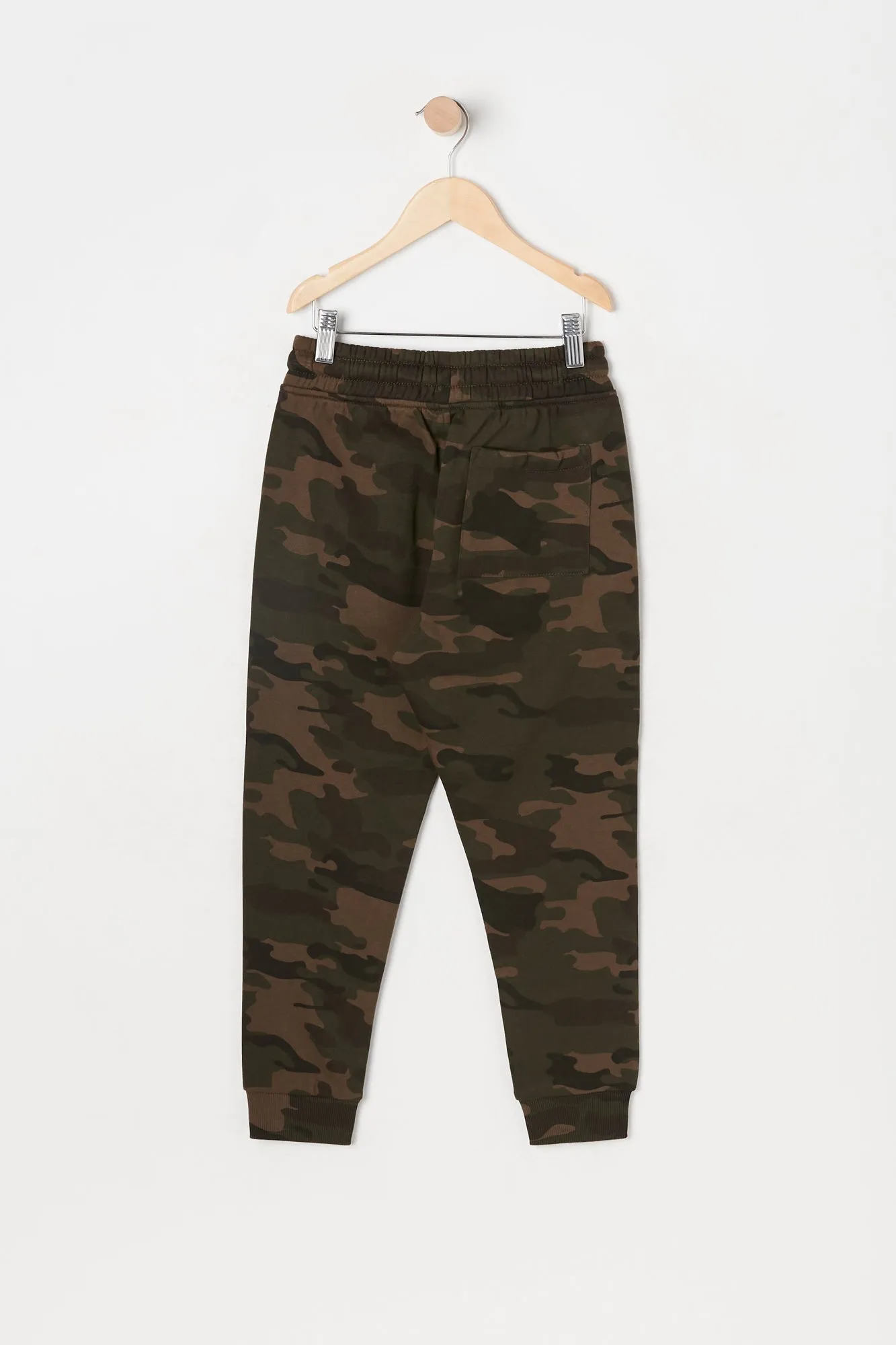 Boys Camo Print Fleece Jogger