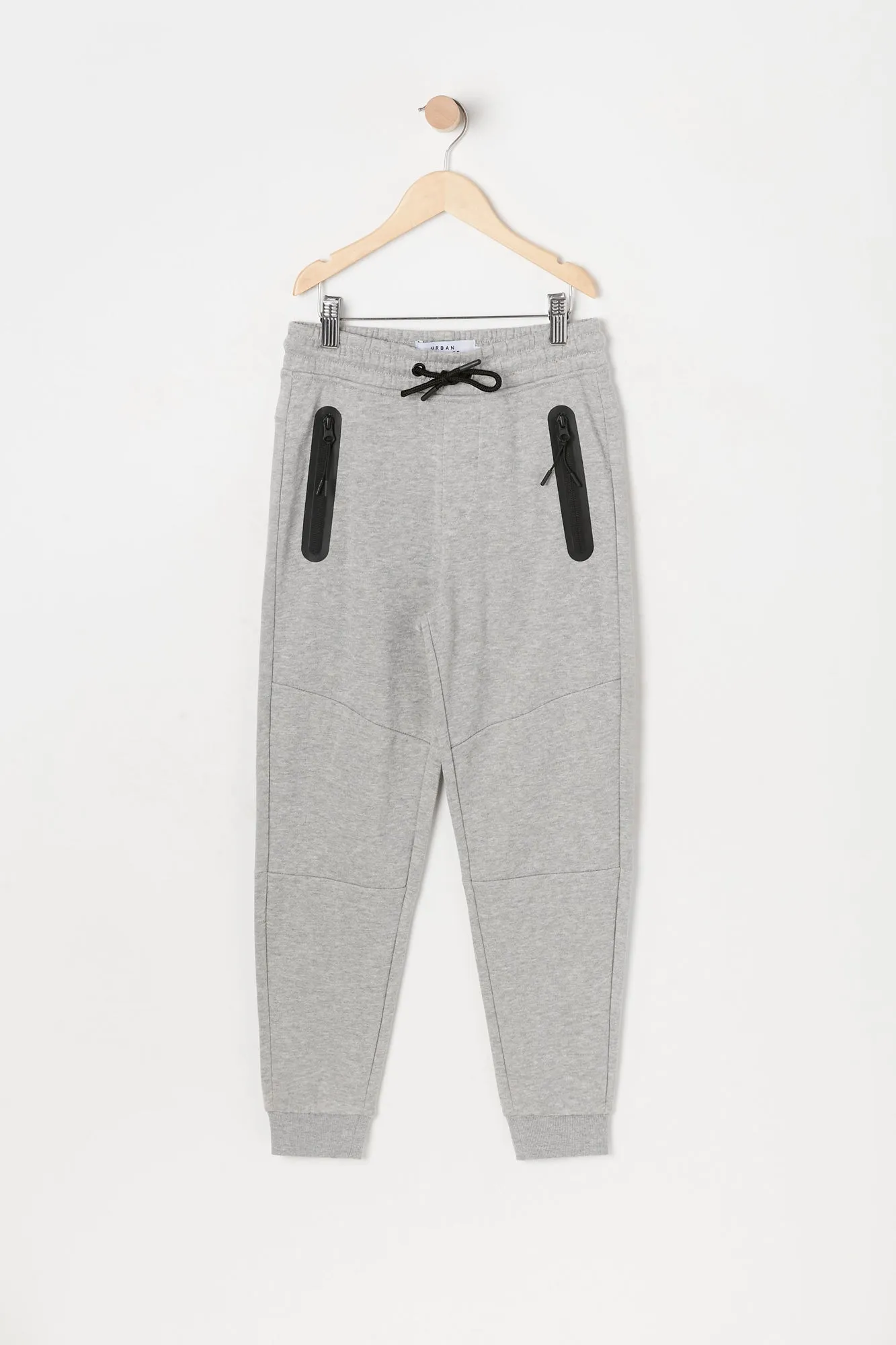 Boys Double Rubber Zip Pocket Fleece Jogger