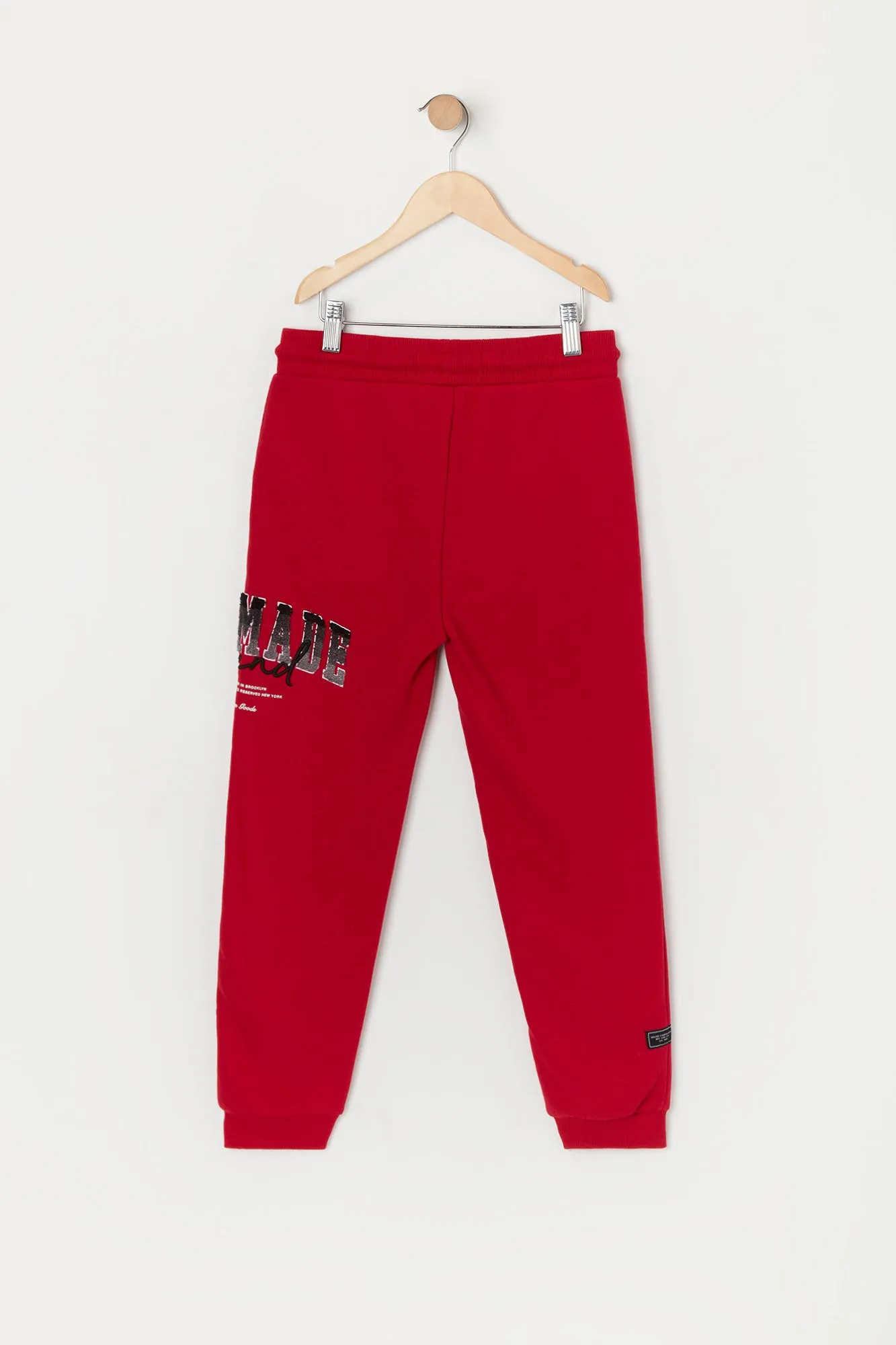 Boys Self Made Chenille Embroidered Jogger