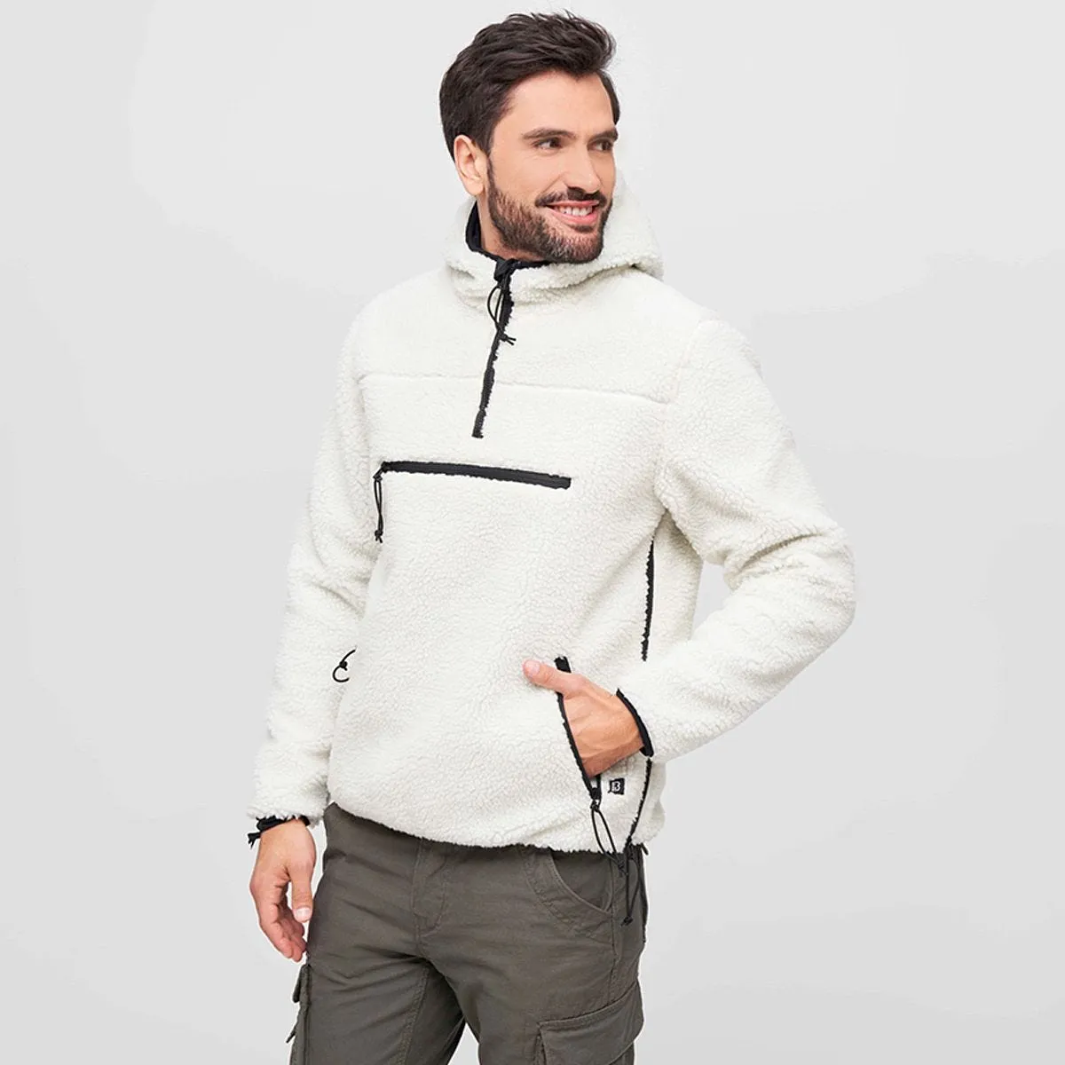 Brandit Teddyfleece Worker Pullover White