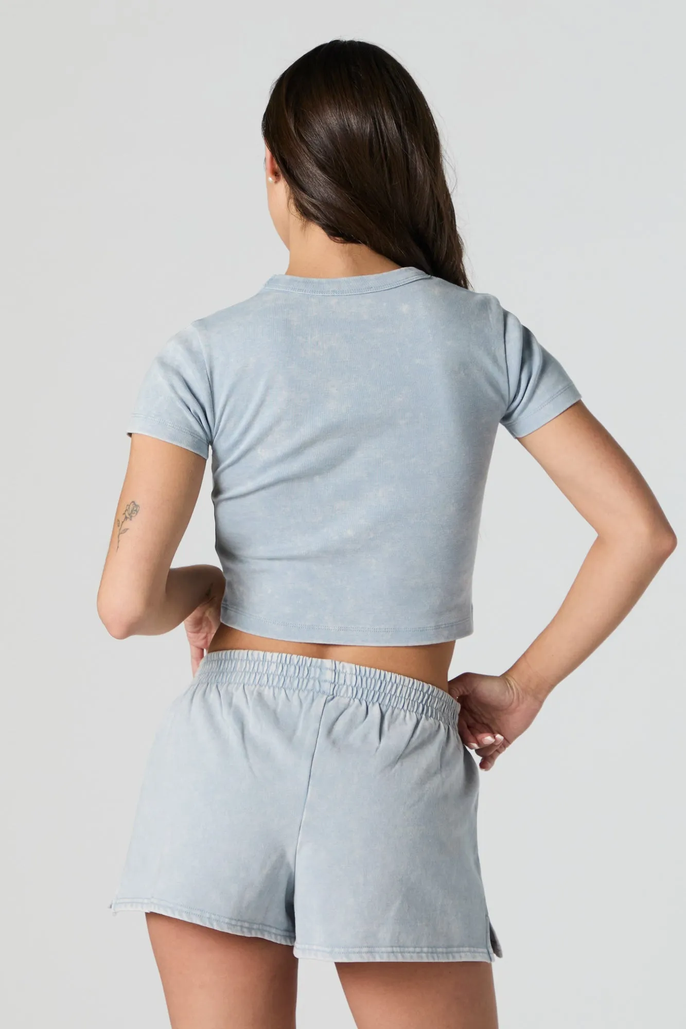 Brooklyn Graphic Washed Fleece Short