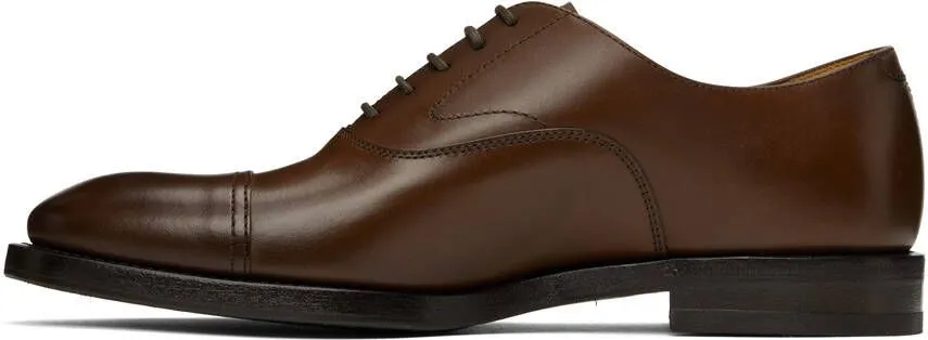 Brunello Cucinelli Brown Lace-Up Oxfords