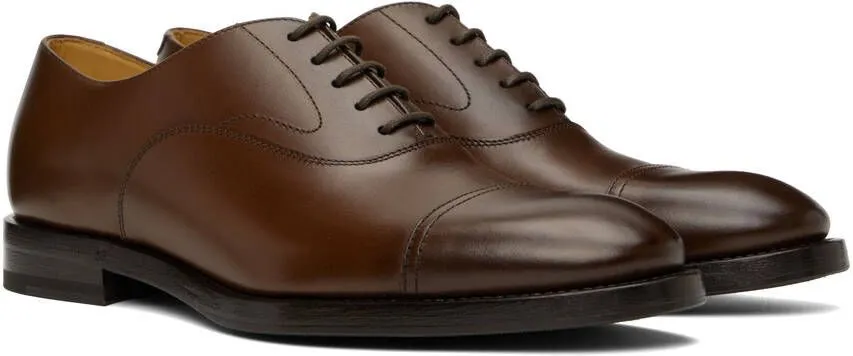 Brunello Cucinelli Brown Lace-Up Oxfords