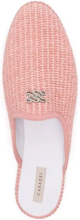 Casadei Baia logo-plaque mules Pink