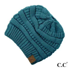 C.C. Teal Messy Beanie Bun