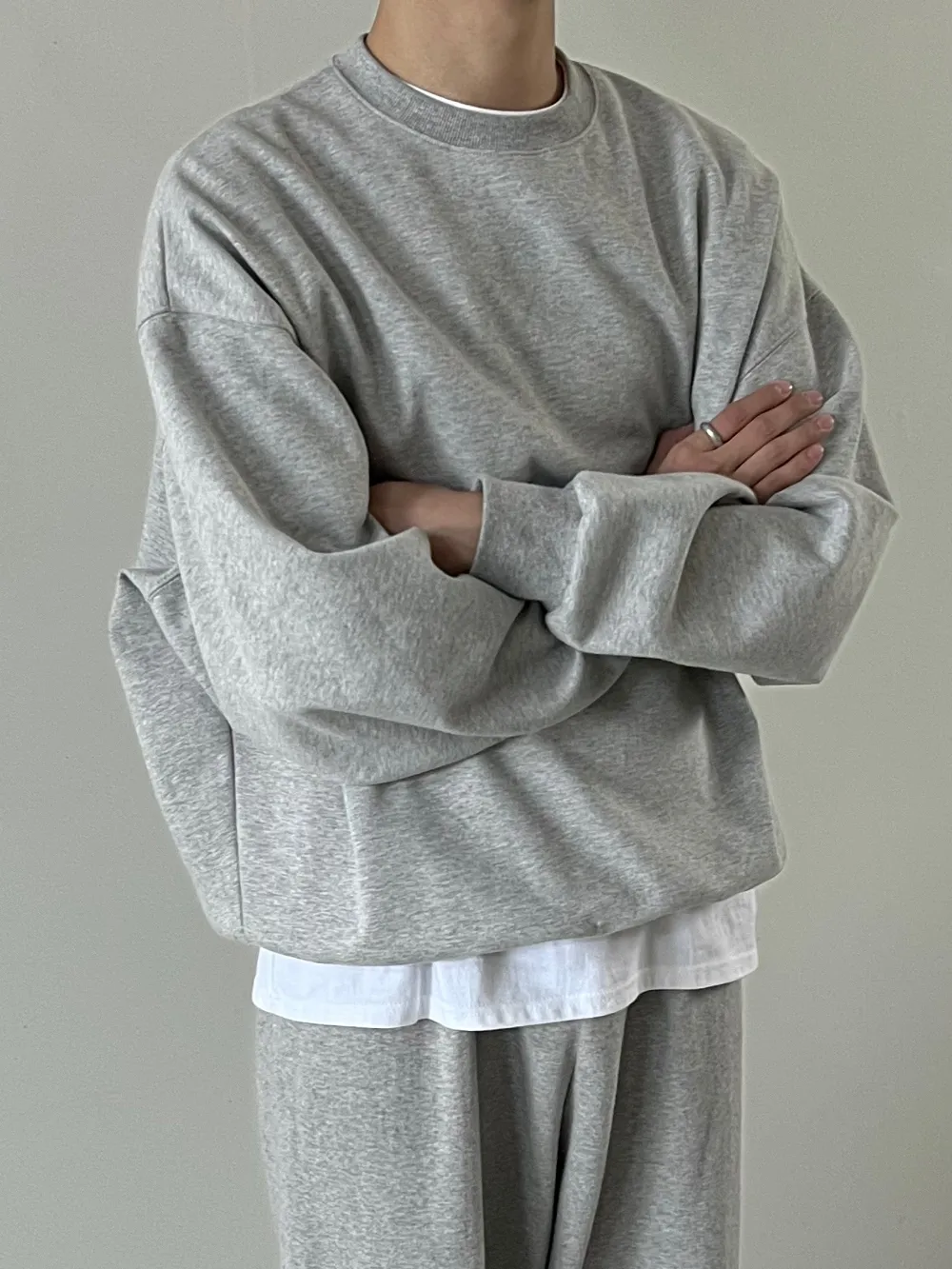 Cent  |Crew Neck Pullovers Sweat Street Style Long Sleeves Plain