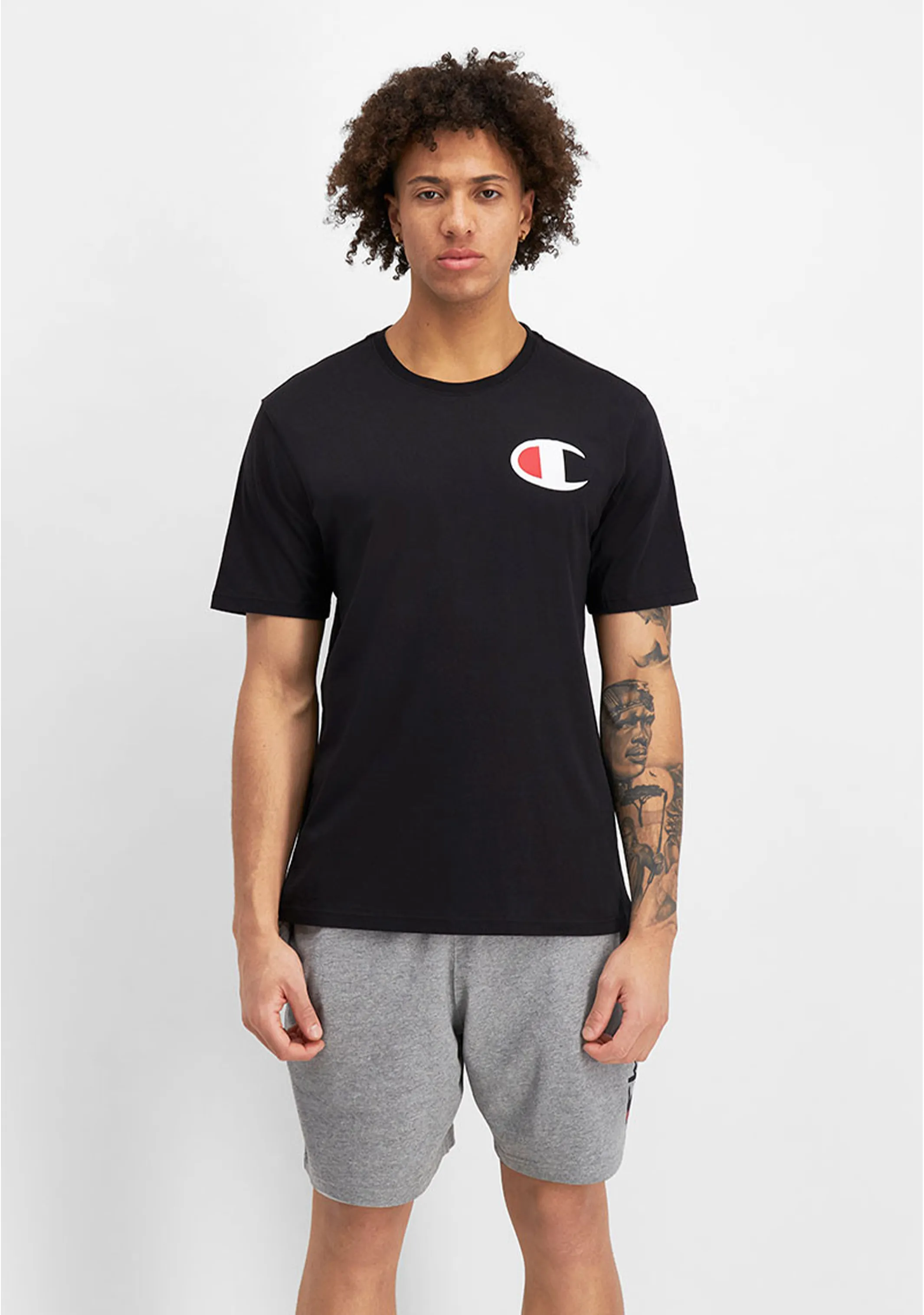 Champion Mens C Logo Tee Black  AY68N BLK