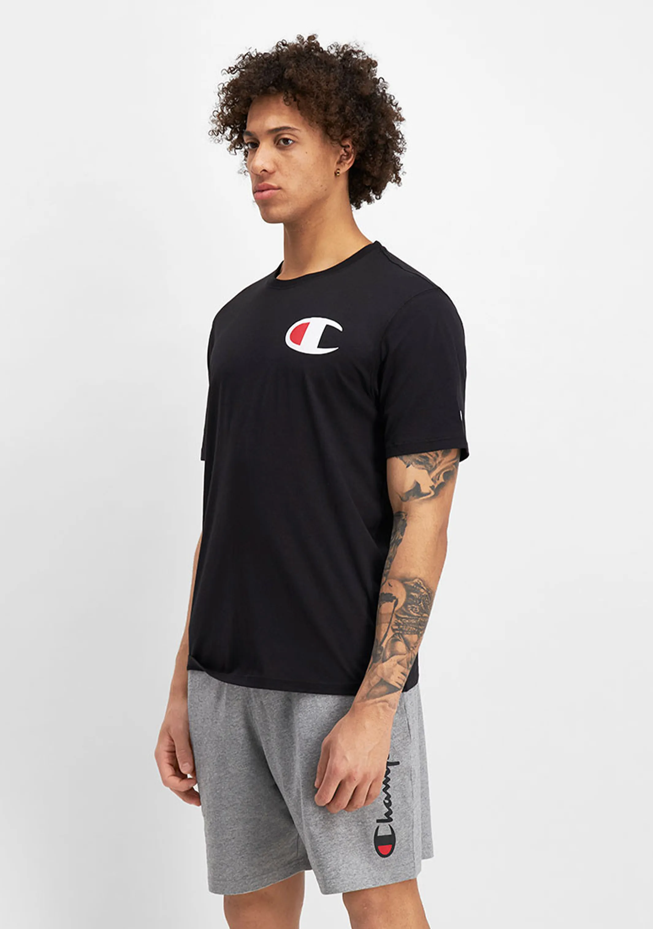 Champion Mens C Logo Tee Black  AY68N BLK