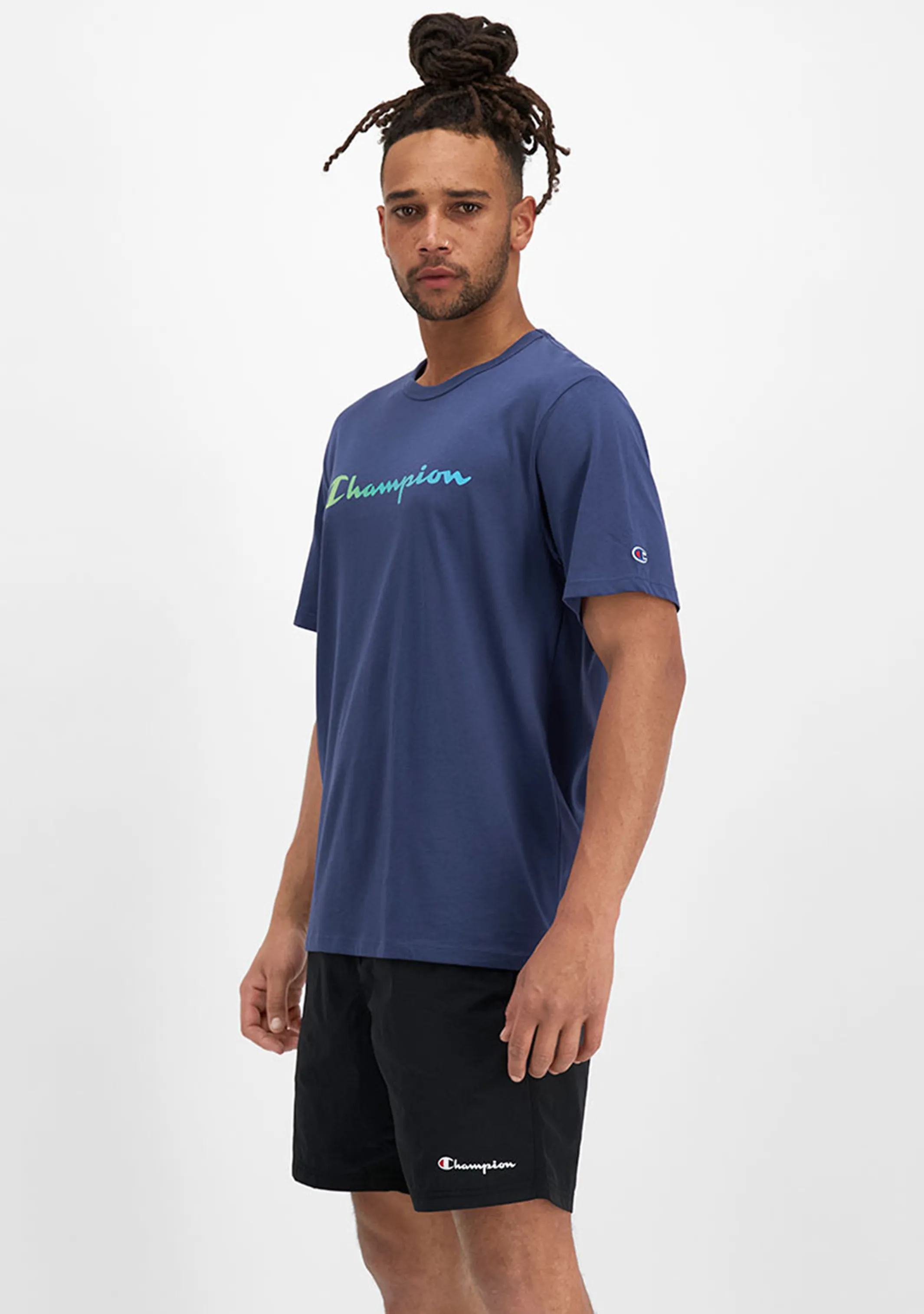 Champion Mens Ombre Script Tee  AVPPN PEW