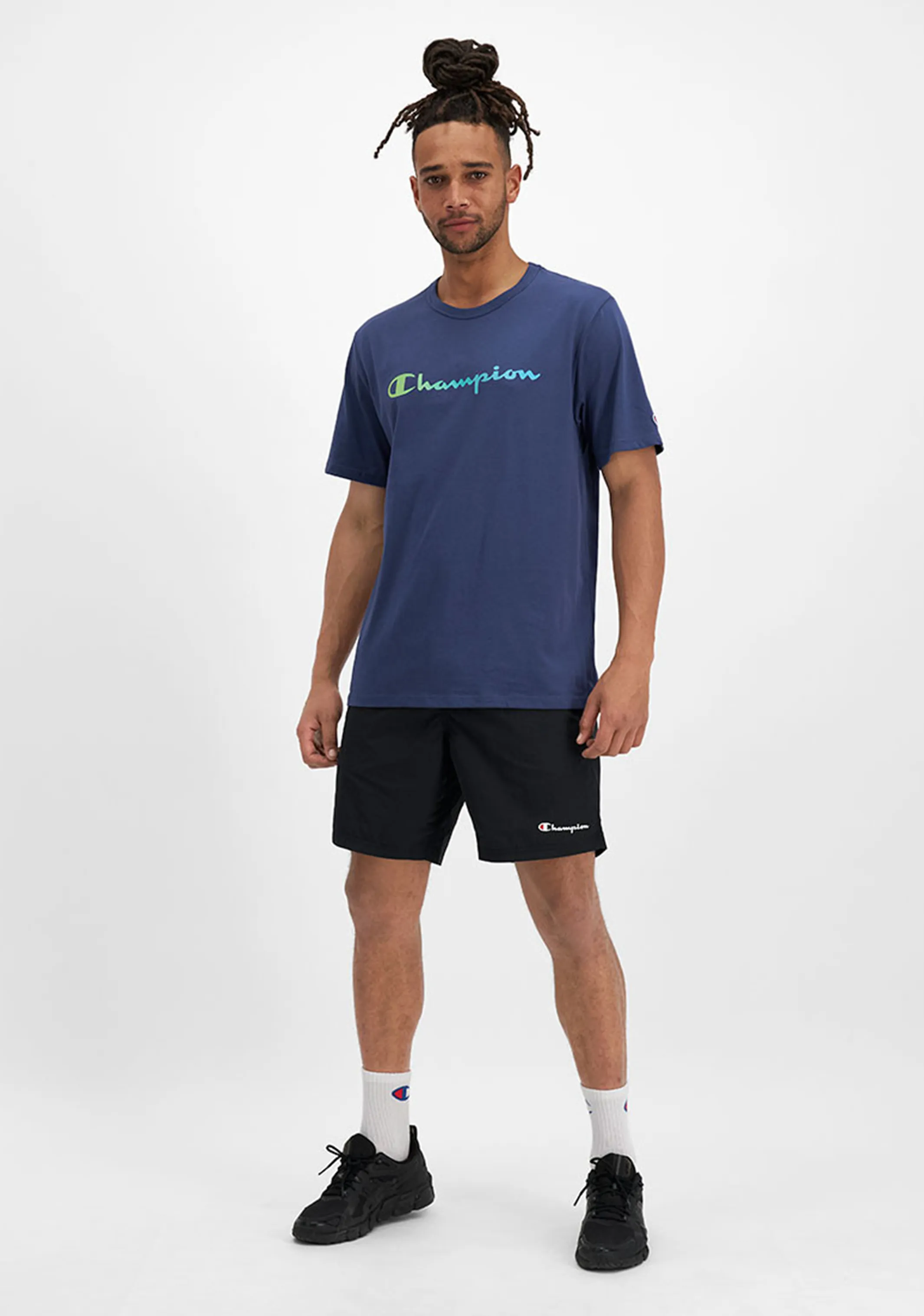 Champion Mens Ombre Script Tee  AVPPN PEW