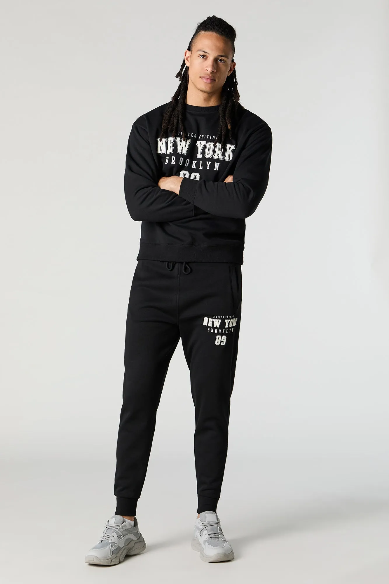 Chenille Embroidered Fleece Jogger