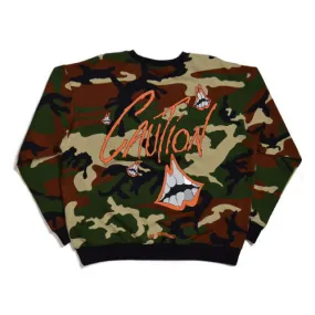 CHROME HEARTS  |Crew Neck Pullovers Camouflage Unisex Sweat Street Style