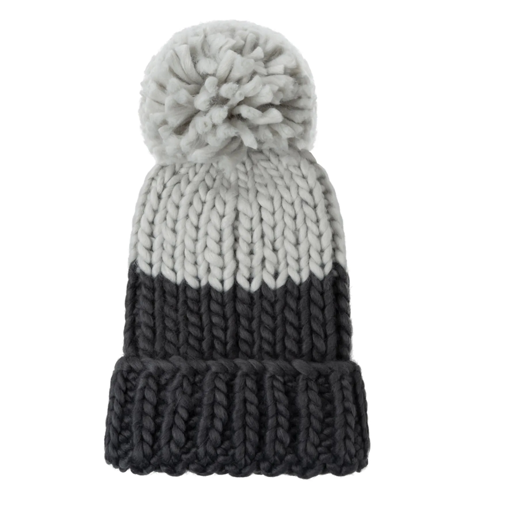 COLORBLOCK POM BEANIE