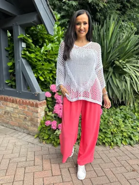 Coral Wide Leg Pocket Trousers Claudia