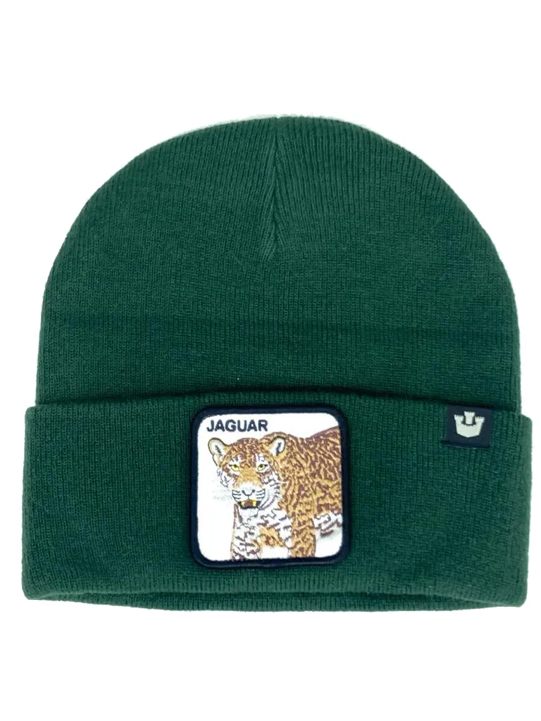 CUFFIA BEANIE VERDE TIGRE